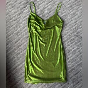 Green Shimmer Mini Dress